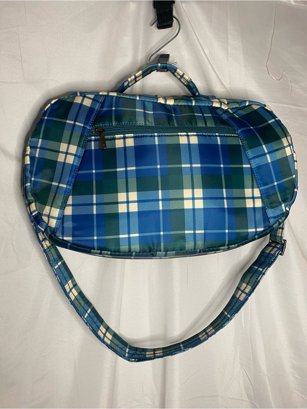 LUG Railcar Crossbody Bag Navy Plaid - Picture 4 of 16